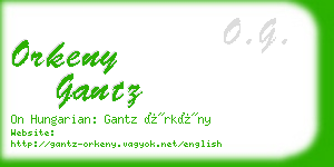 orkeny gantz business card